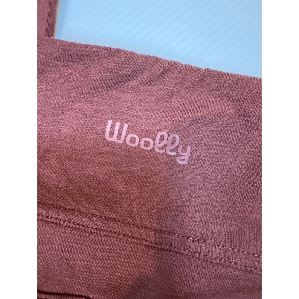 Woolly Leggings Women XXL Maroon Everyday Flex Merino Wool High Rise Activewear - Picture 8 of 13